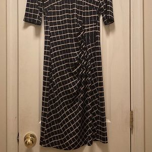 Semi-Formal Geometric Midi-Dress